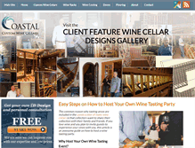 Tablet Screenshot of coastalcustomwinecellars.com